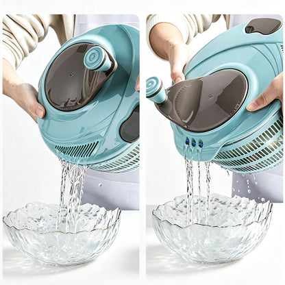 4L Manual Salad Spinne 2 Layer Removable Lettuce Spinner