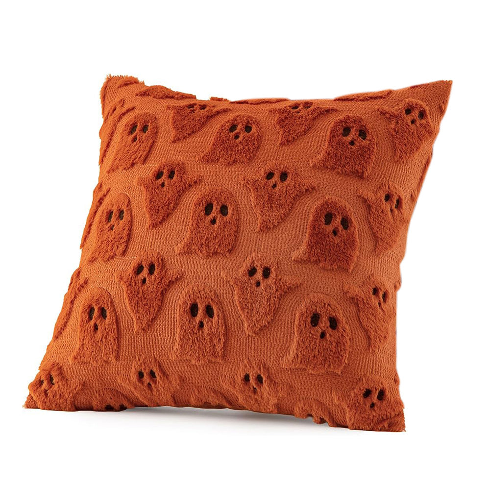 Cute Halloween Ghost Pillow Cover for Living Room - Orange