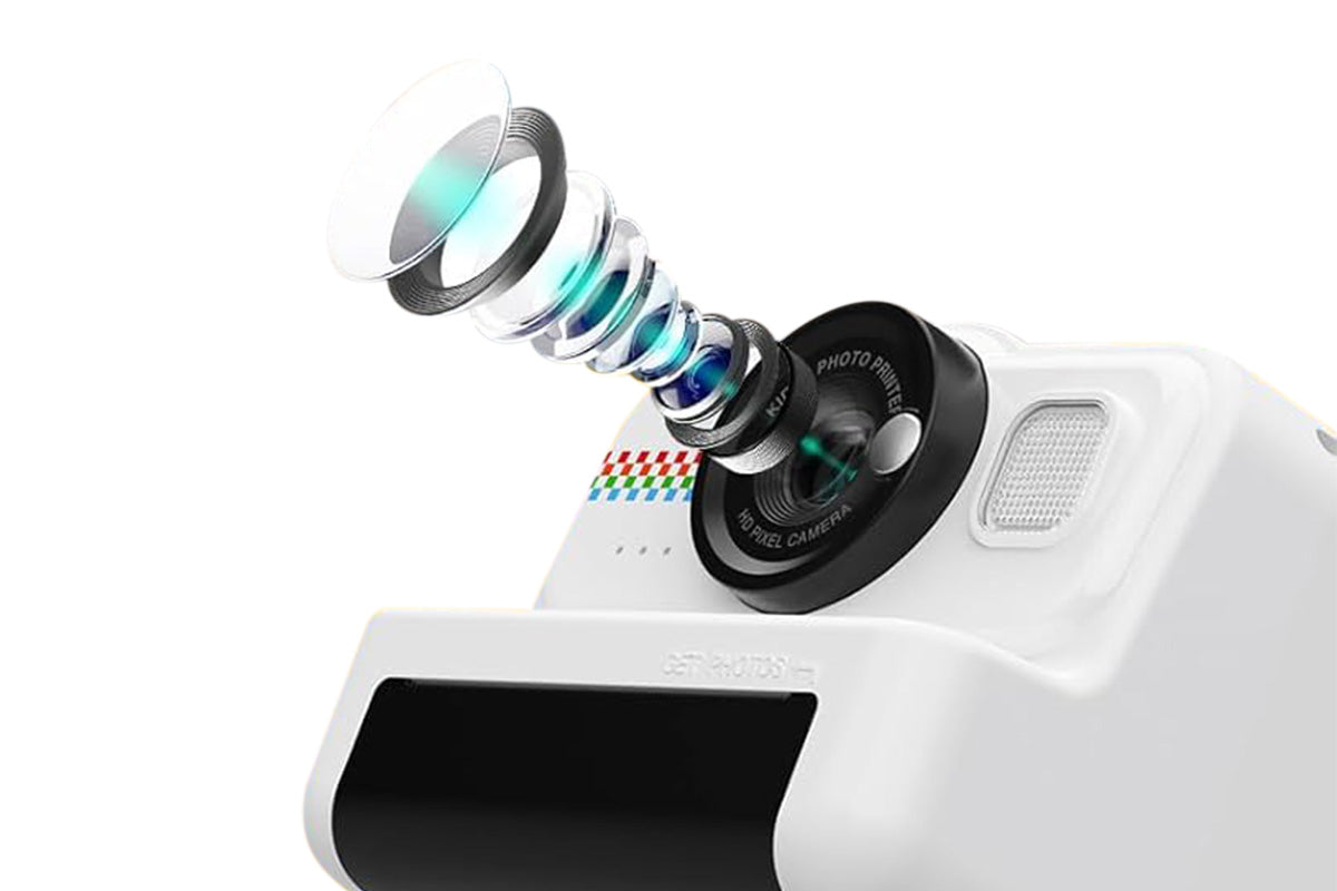 boy and girls Camera Instant Print 1080P Selfie Digital Camera with 64GB Card-White