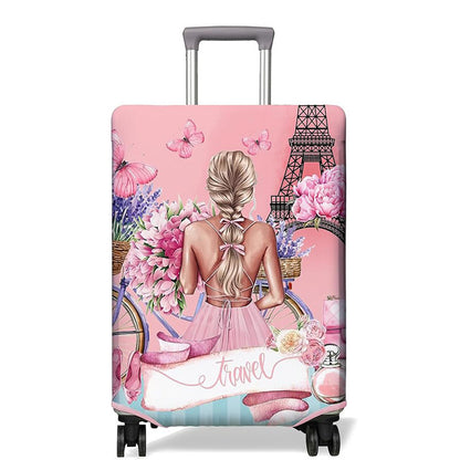Stretch Luggage Cover for Suitcase Elastic Washable Suitcase Covers-Blonde Girl