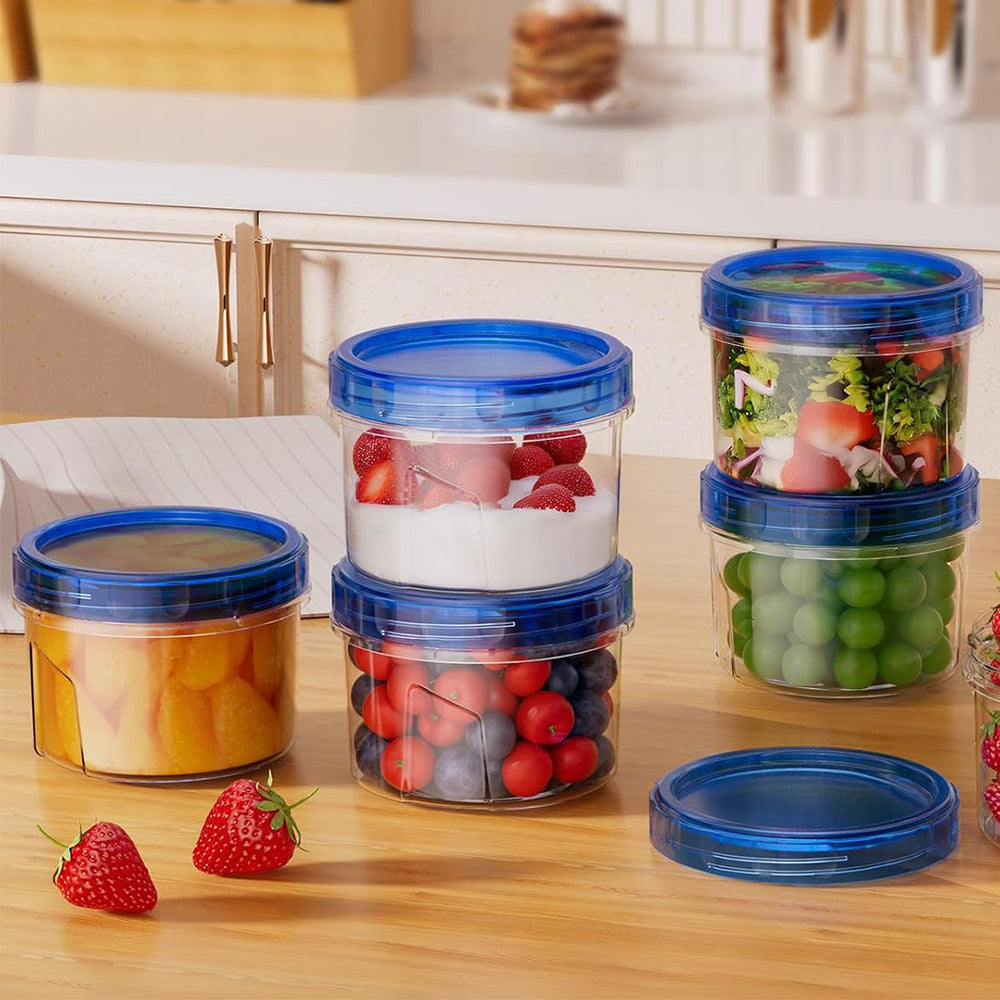 6PCS 500ml Food Storage Containers ¨C Reusable Meal Prep Boxes Microwave & Freezer Safe