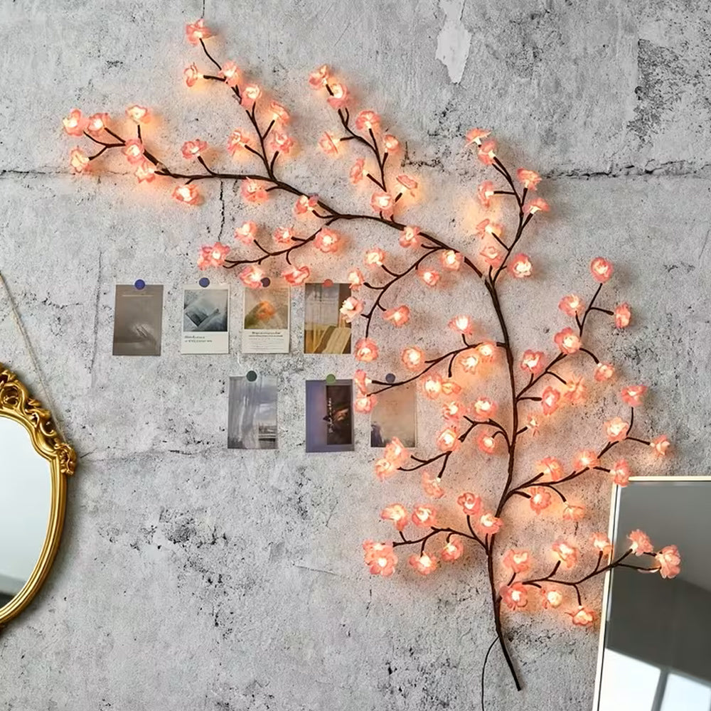 Flexible Cherry Blossom Tree Vine Light 8 Modes USB String Light