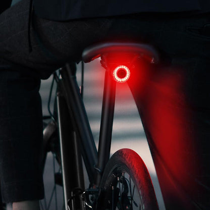 5-Mode Smart Tail Light Sensing Rear Brake Light for Night Riding Rechargeable Auto On/Off Bicycle Light