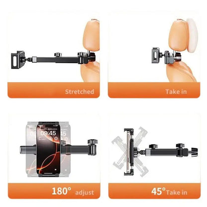 Car Headrest Tablet Holder Back Seat 360 degree Mount for iPad & Phone