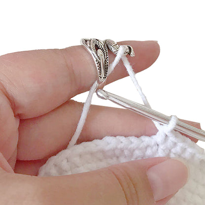 2Pcs Adjustable Ring Knitting Loop Knitting Sewing Accessories Style 2