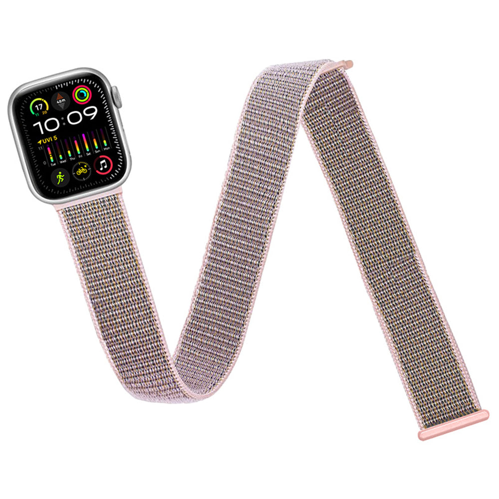 Adjustable Arm Ankle Band Strap for Apple Watch 38mm to 49mm-Pink