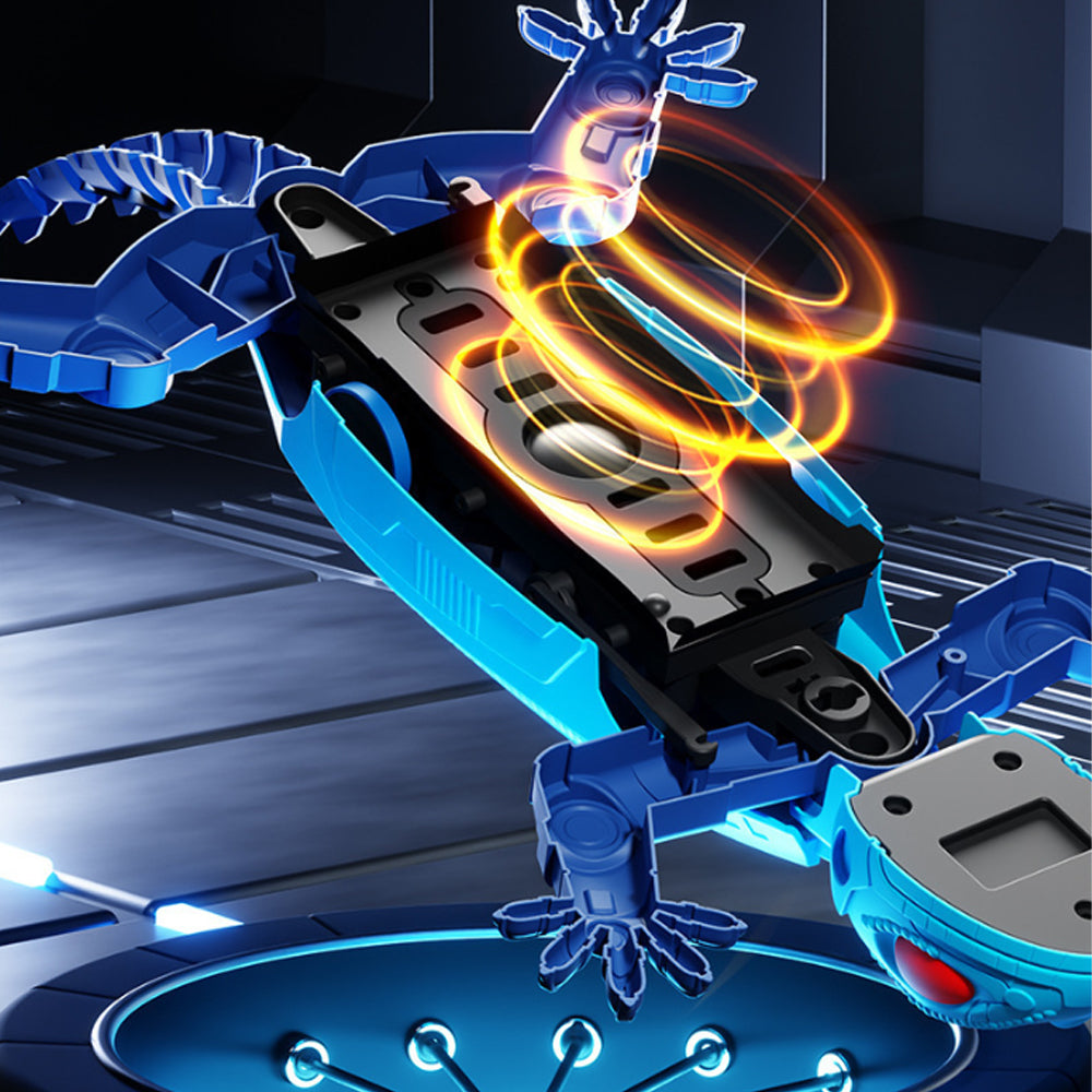 Remote Control Wall Climbing Gecko Toy with LED Lights - Blue