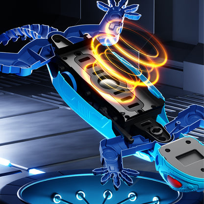 Remote Control Wall Climbing Gecko Toy with LED Lights - Blue