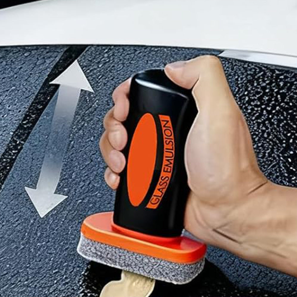 Glass Oil Film Remover For Car Roll-On Glass Compound With Cleaning Board