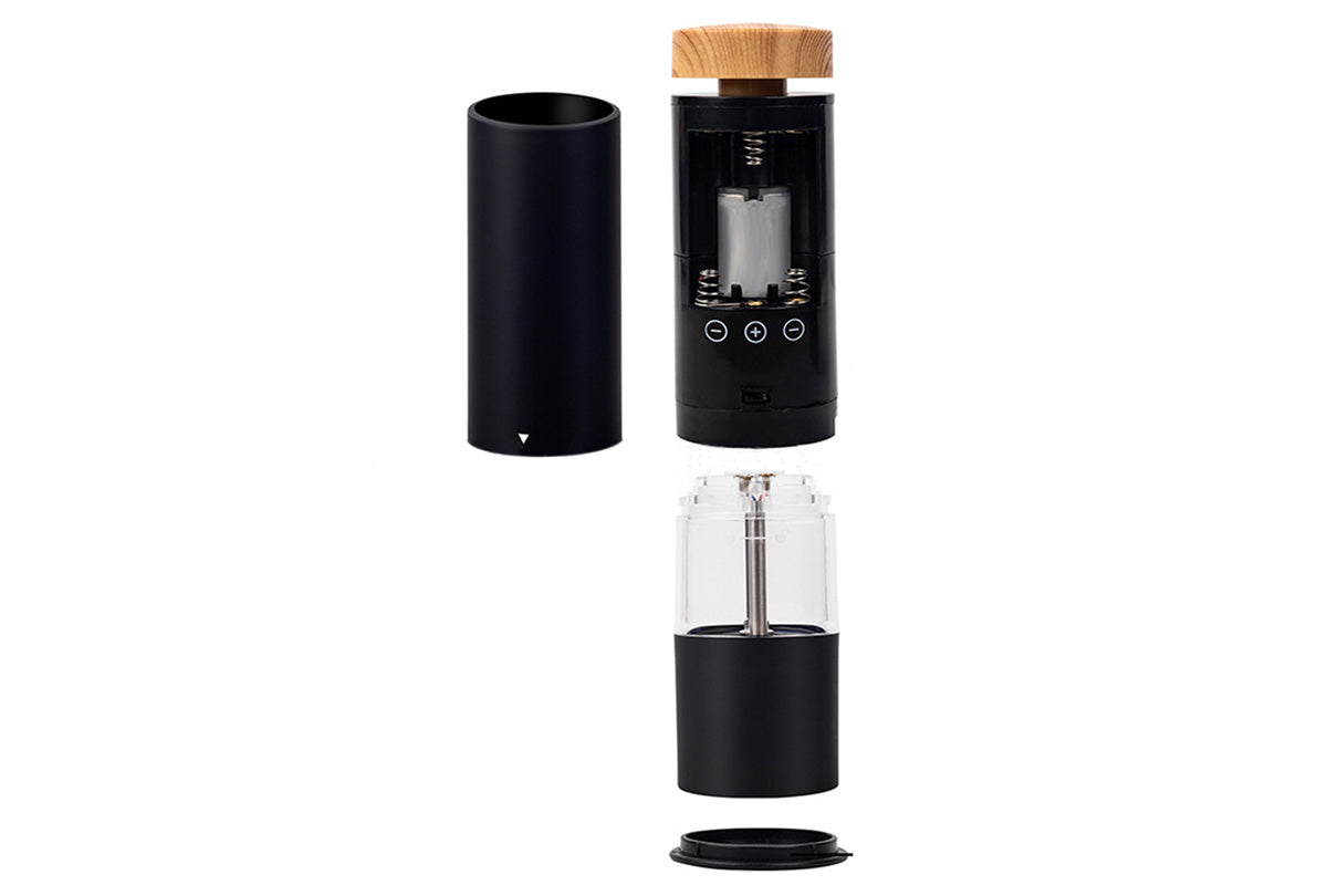 2PCS Pepper Grinder LED Light Adjustable Coarseness
