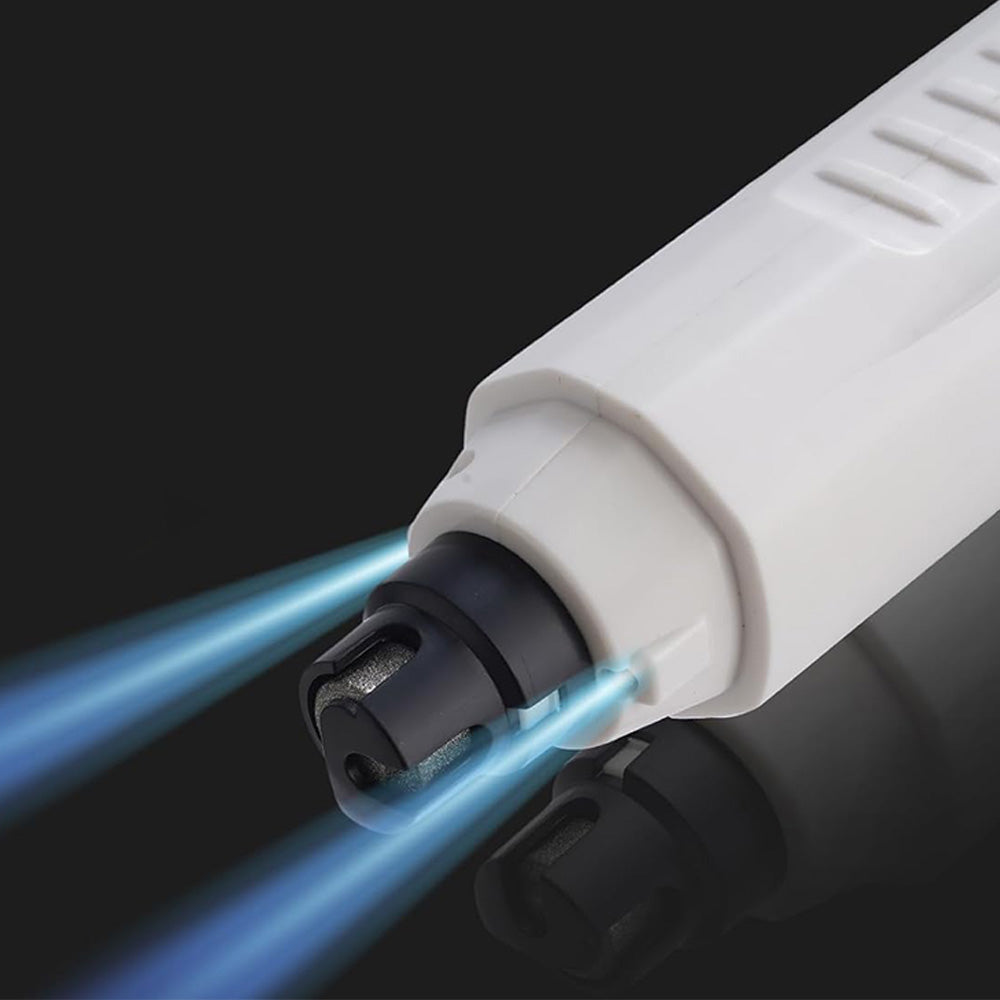 Electric Pet Nail Grinder for Dogs Cats with 5 Speeds LED Light -White
