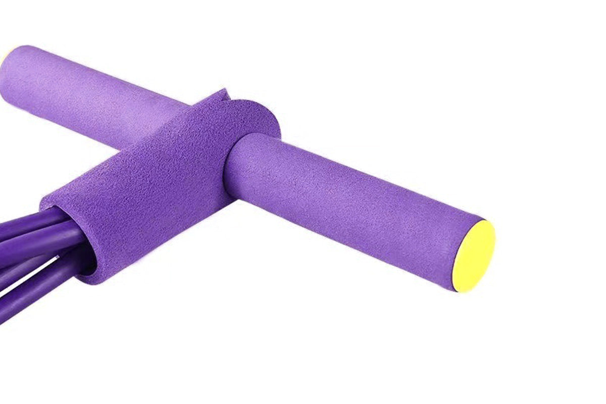 6 Tube Foot Pedal Resistance Band Ankle Puller Exercise Tension Rope