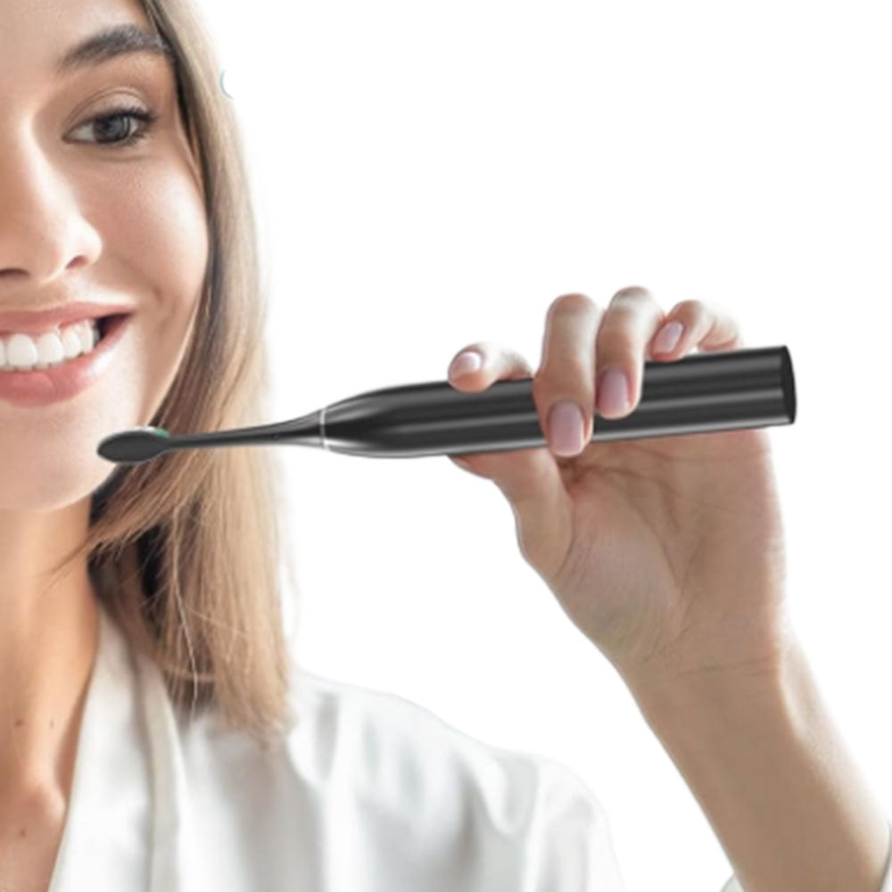 5-Mode Sonic Electric Toothbrush with 8 Brush Heads Travel Toothbrush with Case Black