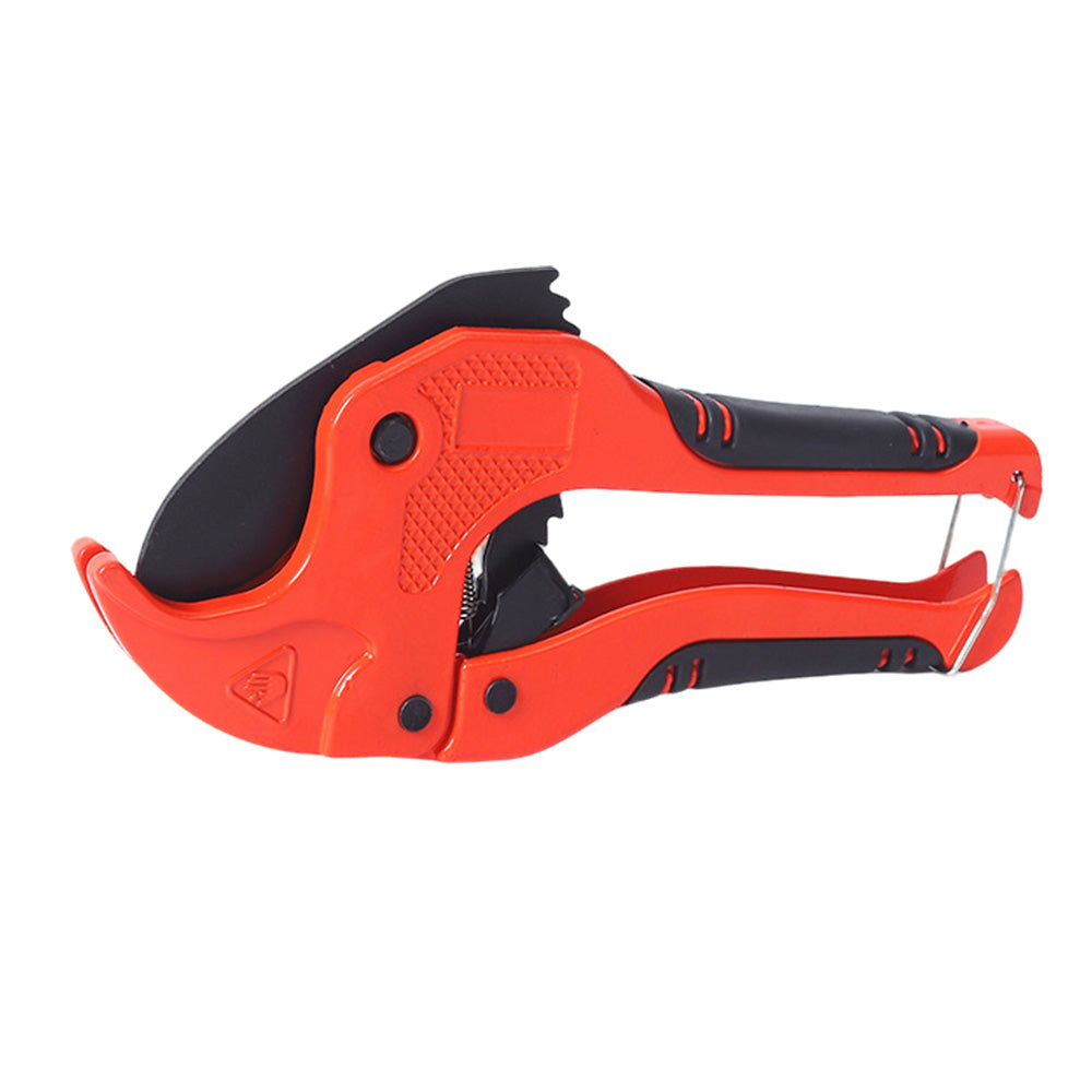 42mm PVC PPR Pipe Cutter with SK5 Steel Blade and Locking Latch - Red