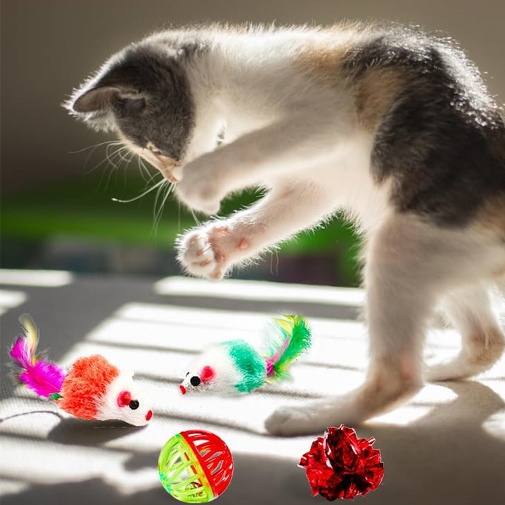 24PCS Cat Christmas Advent Calendar Interactive Xmas Toy Gift Set for Kittens