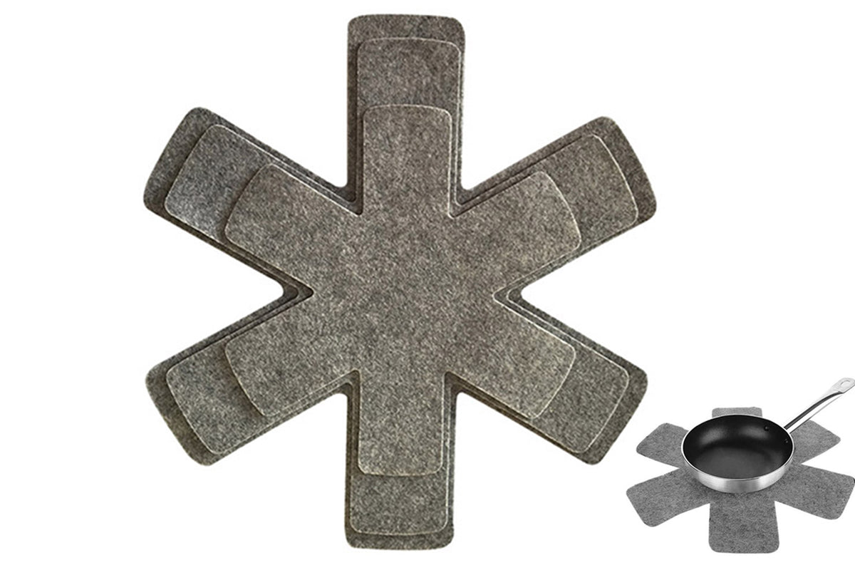 3pcs Cookware Protectors Felt Pot and Pan Protector Pads for Stacking Kitchen Organization