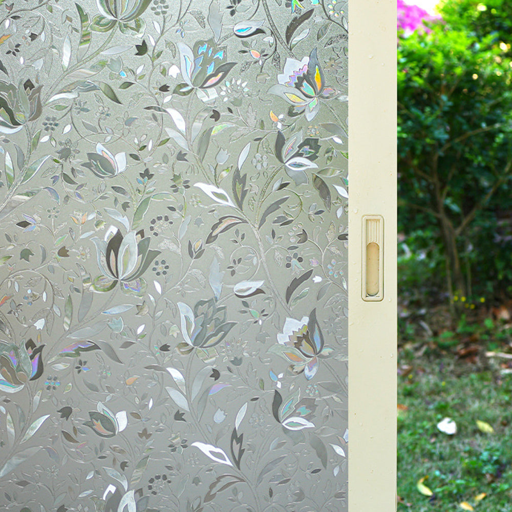 3D Static Clings Reflective Window Film Rainbow Decor Privacy Glass Sticker