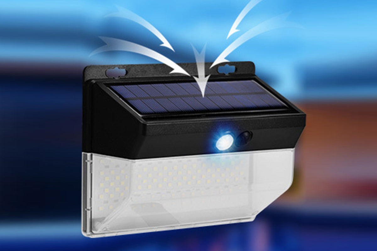 206 LED Solar Motion Sensor Outdoor Wall Garden Light