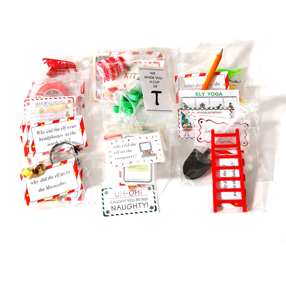 24 Days Christmas Countdown Elf Magic Kit Xmas Elf Activities Props Blind Box