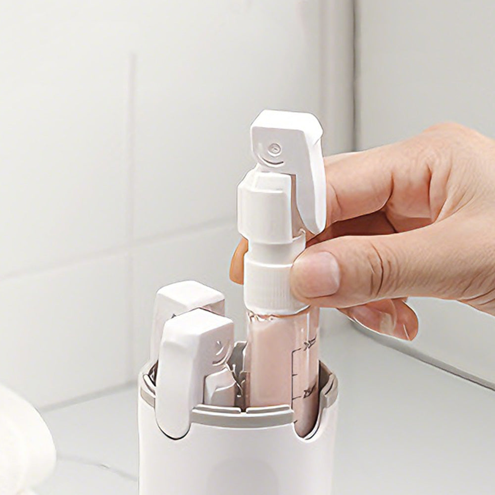 4 in 1 Travel Dispenser with 30ml Travel Bottles Travel Bottles for Shampoo Lotion-White