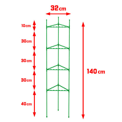 4-Tier Plant Stem Support Kits Plant Tomato Cage Stake Arms for Garden