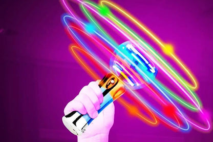 Spinning Light Up Toy Wand Magic Ball with LED Lights Sensory Spinner for Ages 6