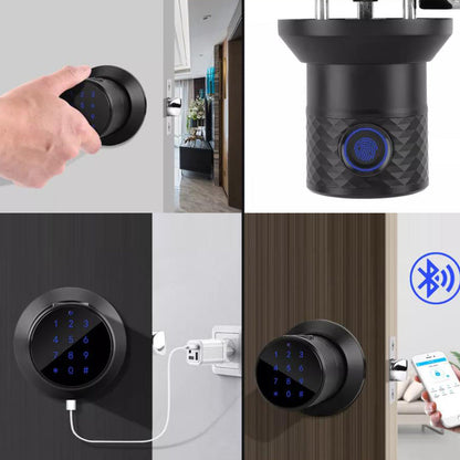4-in-1 Smart Electronic Keypad Fingerprint Door Knob Entry Door Lock Touch Code Keyless Deadbolt