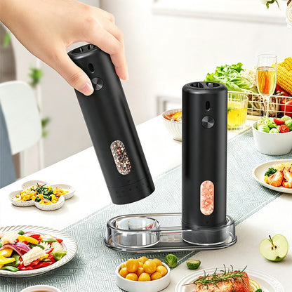 2 Piece Rechargeable Electric Salt Pepper Grinders