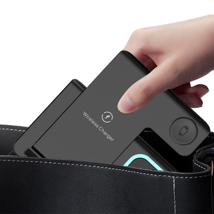3-in-1 Wireless Charging Station 15W Fast Charger Stand Charging Dock for Wireless Charging Phone Watch AirPods Black