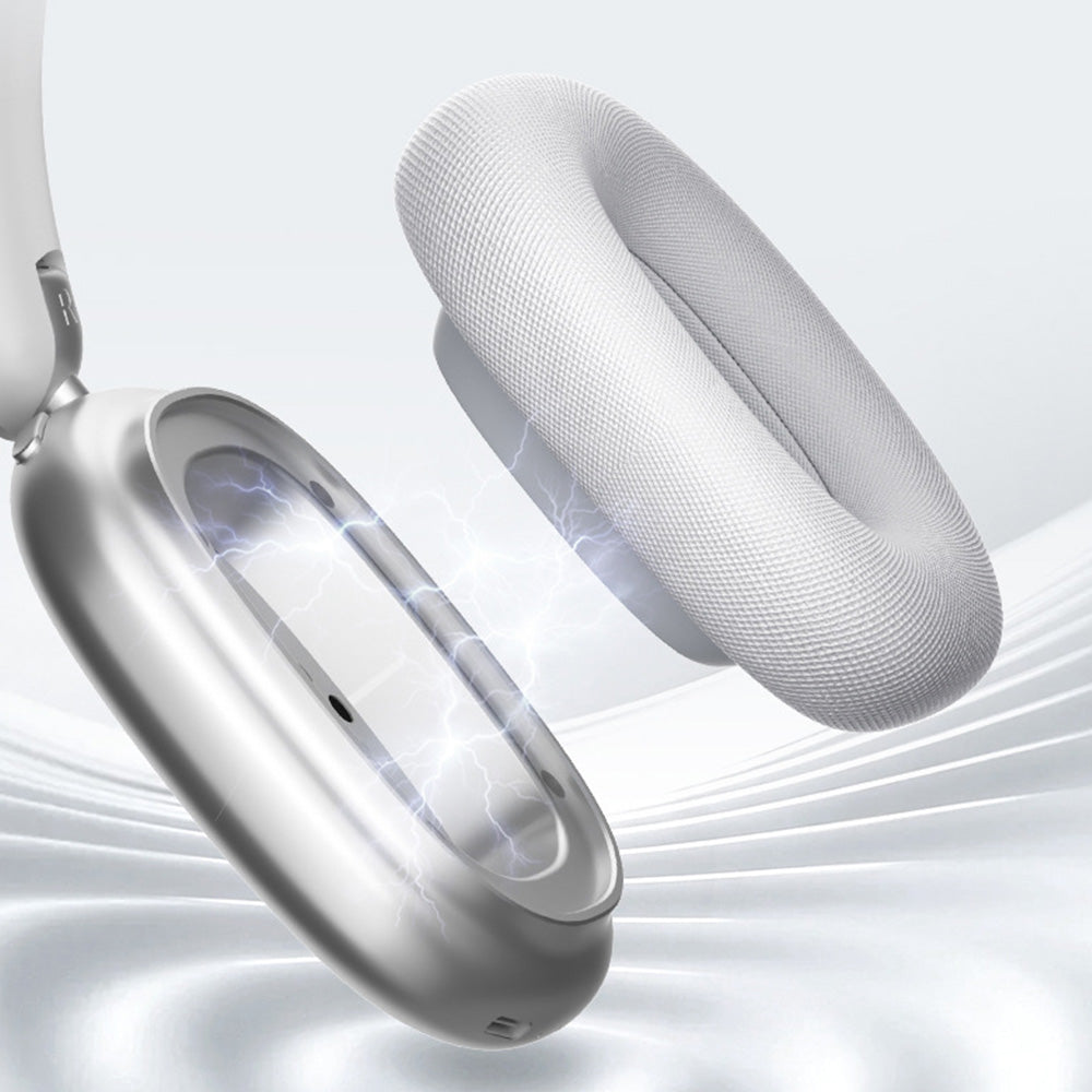 Lightweight Clear Over Ear Bluetooth Headsets-Silver