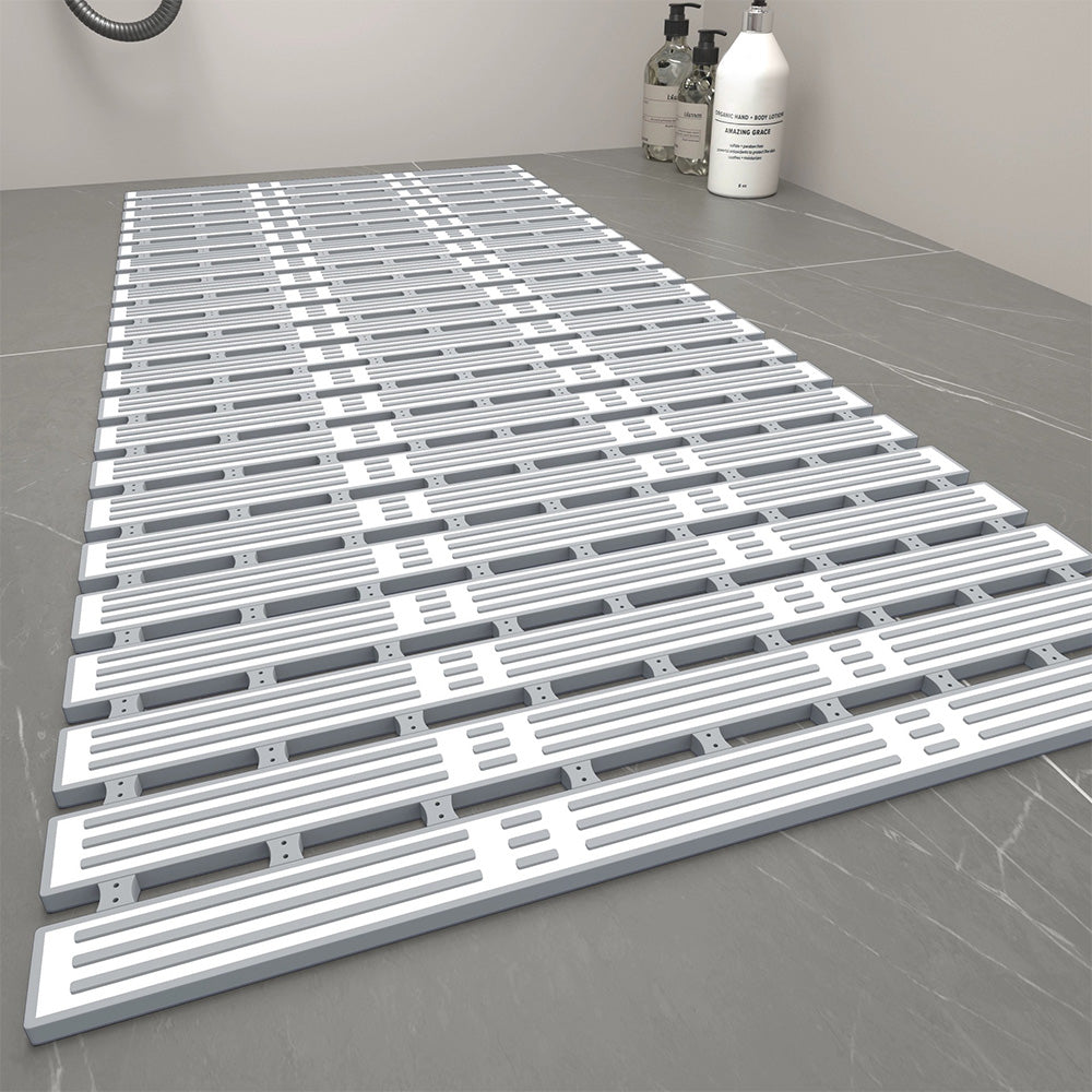 Non Slip Shower Mat with Suction Cups-Grey