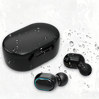 Bluetooth 5.1 Wireless Earbuds with LED Display IPX4 Waterproof Headphones-Black