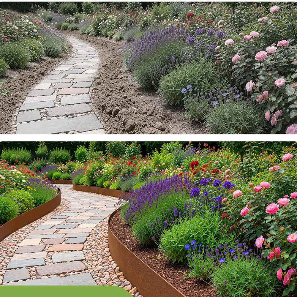 500x15x0.03 cm Corten Steel Garden Edging