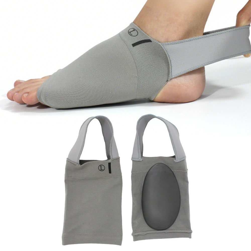 Arch Support Soft Pad Brace Sleeve Ankle Foot Wrap For Feet Flat-Grey