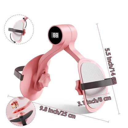 Pelvic Floor and Inner Thigh Trainer with Digital Counter Kegel Exercise Device-Pink