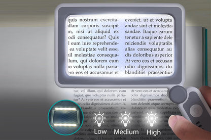2Pcs 5x Magnifier Magnifying Glass With 10 LEDs Light Reading Gifts For Elderly For Book Christmas Birthday Gifts