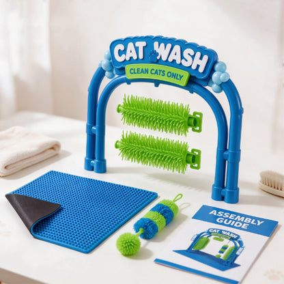 Cat Grooming Arch Self Service Cat Brush Massager Toy for Indoor Cats