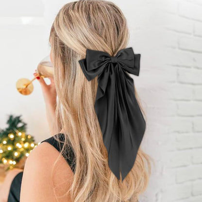 3 Piece Large Bow Ribbon Hair Clip Set for Women Girls
