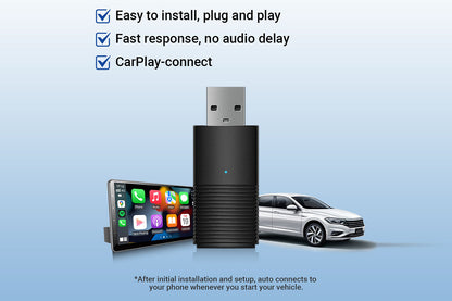For Apple CarPlay Wireless Adapter Car Play Dongle Bluetooth WiFi Fast Connect