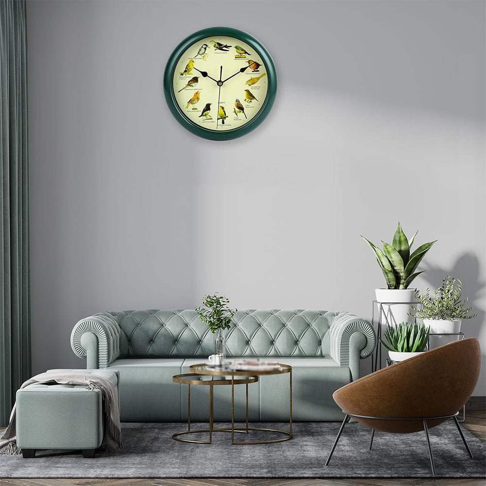 13 Inch Singing Bird Clock Wall Clock and Desk Sound Clock