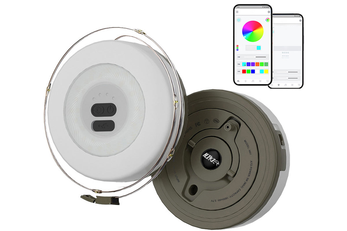 Rechargeable Camping String Light 7M 58LED APP Control RGB Tent Fairy Lights for Outdoor Garden Party Yard Hiking