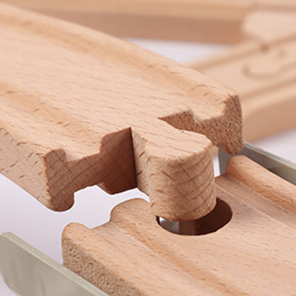 Wooden Train Set with Tracks ¨C Expandable and Changeable for Girls and Boys 6 Years Old Style 1