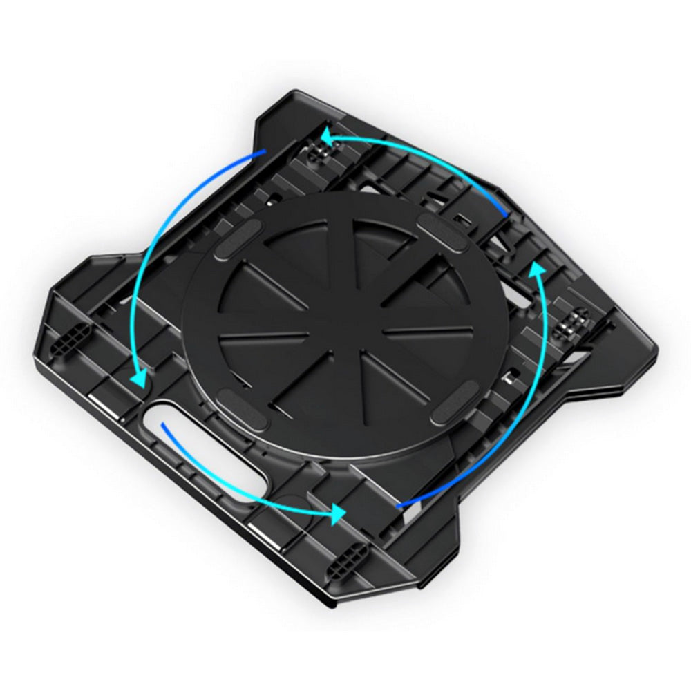 2 in 1 Adjustable Laptop Stand with Phone Holder Foldable Cooling Computer Stand Black