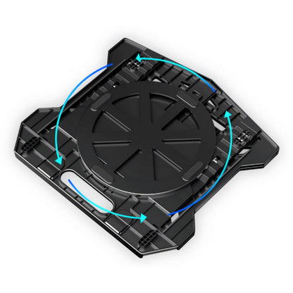 2 in 1 Adjustable Laptop Stand with Phone Holder Foldable Cooling Computer Stand Black