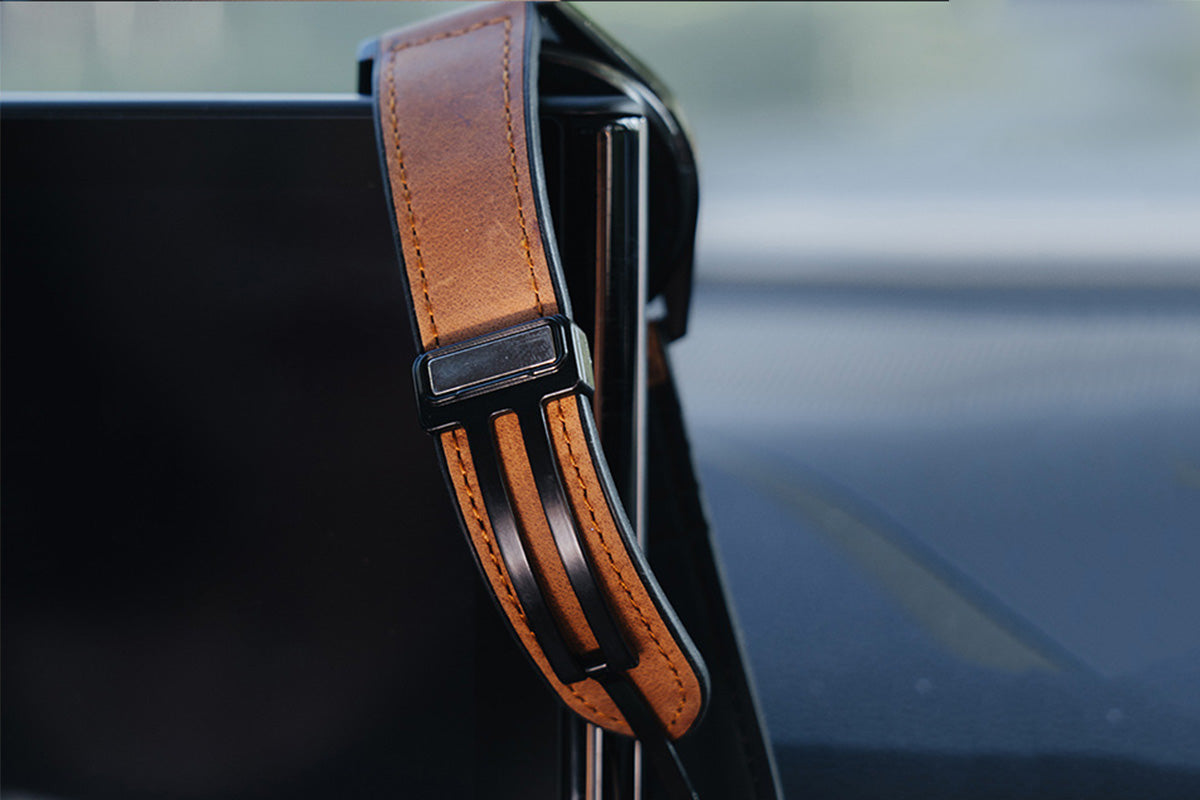 Attractive Leather Watch Band Genuine Leather Strap For Samsung Huawe-Dark Brown