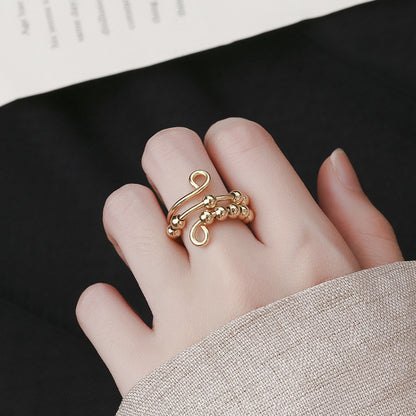 2Pcs To My Daughter Fidget Ring for Anxiety-gold