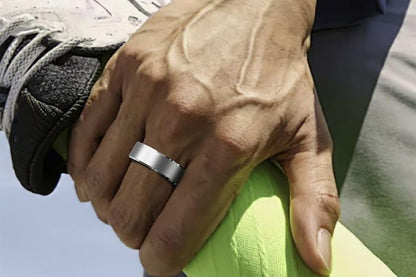 Gesture Control Smart Ring Health Tracker - Silver