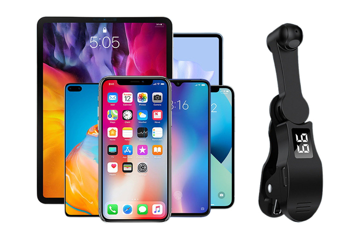 USB Auto Clicker Phone Screen Tapping Device with Adjustable Speed and Display -Black