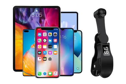 USB Auto Clicker Phone Screen Tapping Device with Adjustable Speed and Display -Black