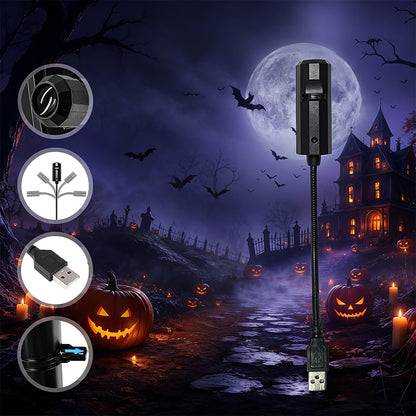 USB Halloween Projector Light with 6 Slides for Game Party